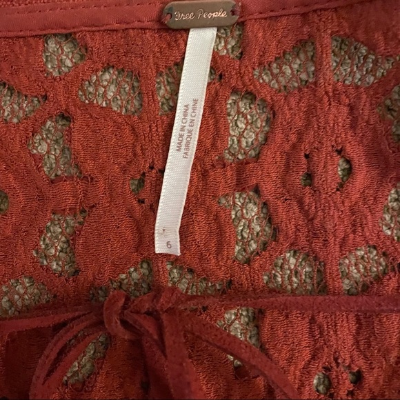 🎊 HP🎉 Free People Back to Back Rust Crotchet Mini Dress - Picture 7 of 10